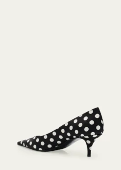 Amina Muaddi55mm Barbara Polka-Dot Satin Pumps