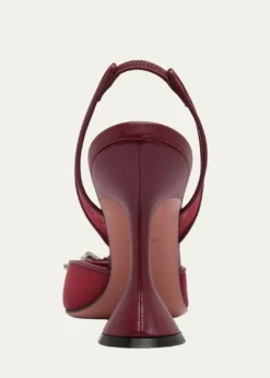 Amina Muaddi95mm Begum Mesh Crystal Slingback Pumps