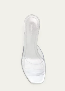Amina Muaddi70mm Lupita Transparent Mule Sandals