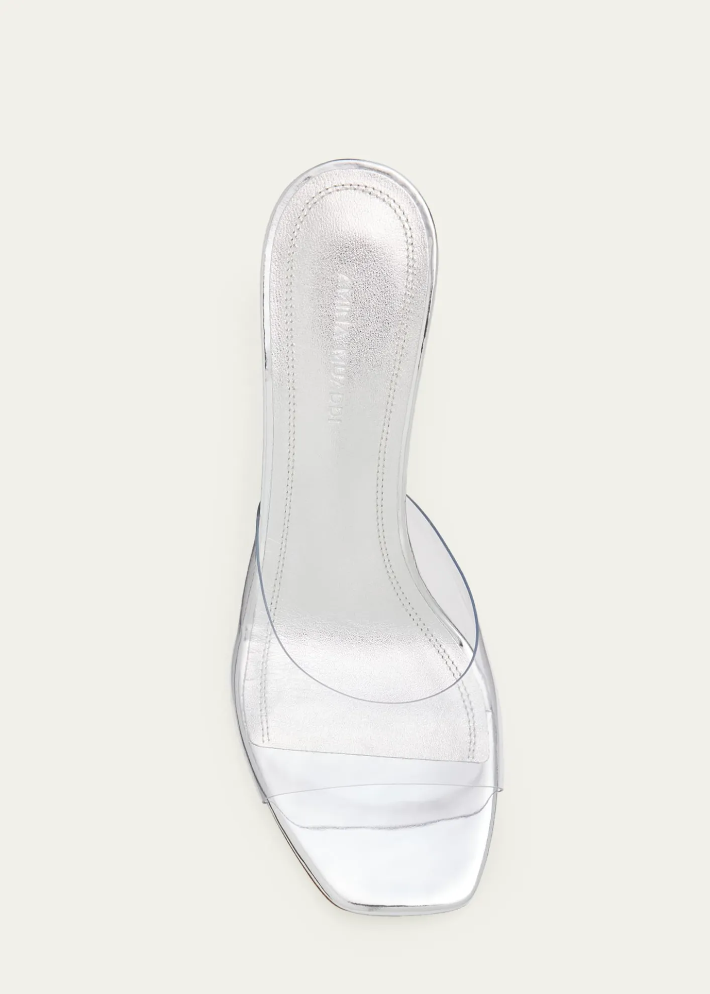 Amina Muaddi70mm Lupita Transparent Mule Sandals