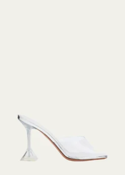 Amina Muaddi70mm Lupita Transparent Mule Sandals