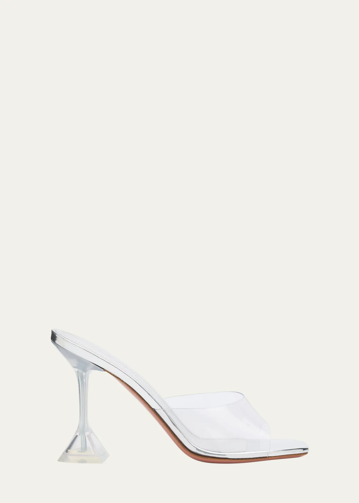 Amina Muaddi70mm Lupita Transparent Mule Sandals