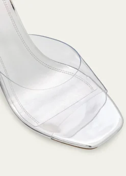Amina Muaddi70mm Lupita Transparent Mule Sandals