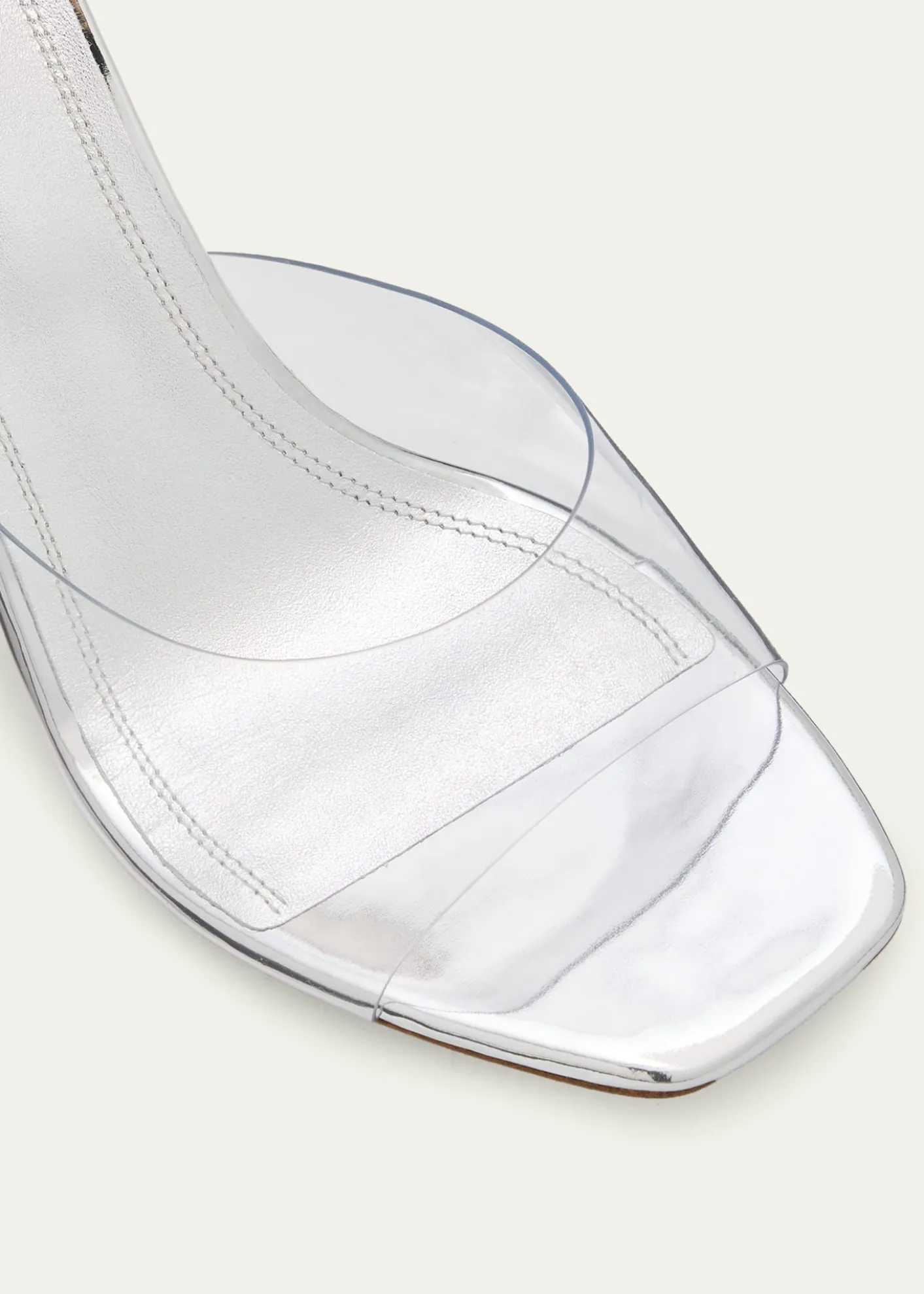 Amina Muaddi70mm Lupita Transparent Mule Sandals