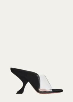 Amina Muaddi90mm Mackenzie Suede and PVC Sandals
