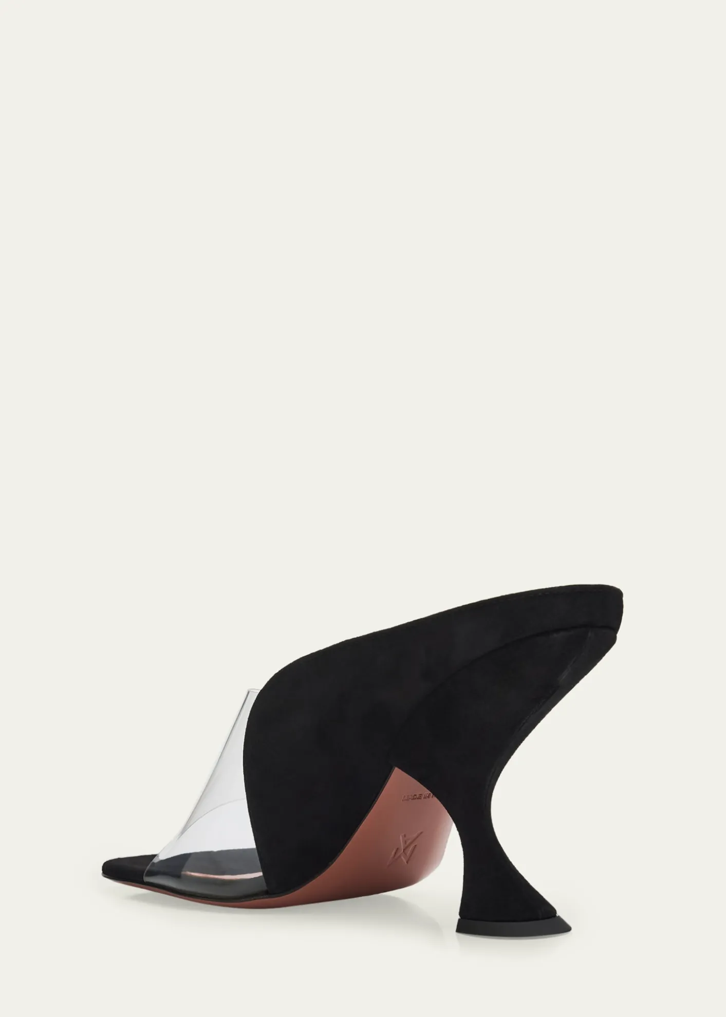 Amina Muaddi90mm Mackenzie Suede and PVC Sandals