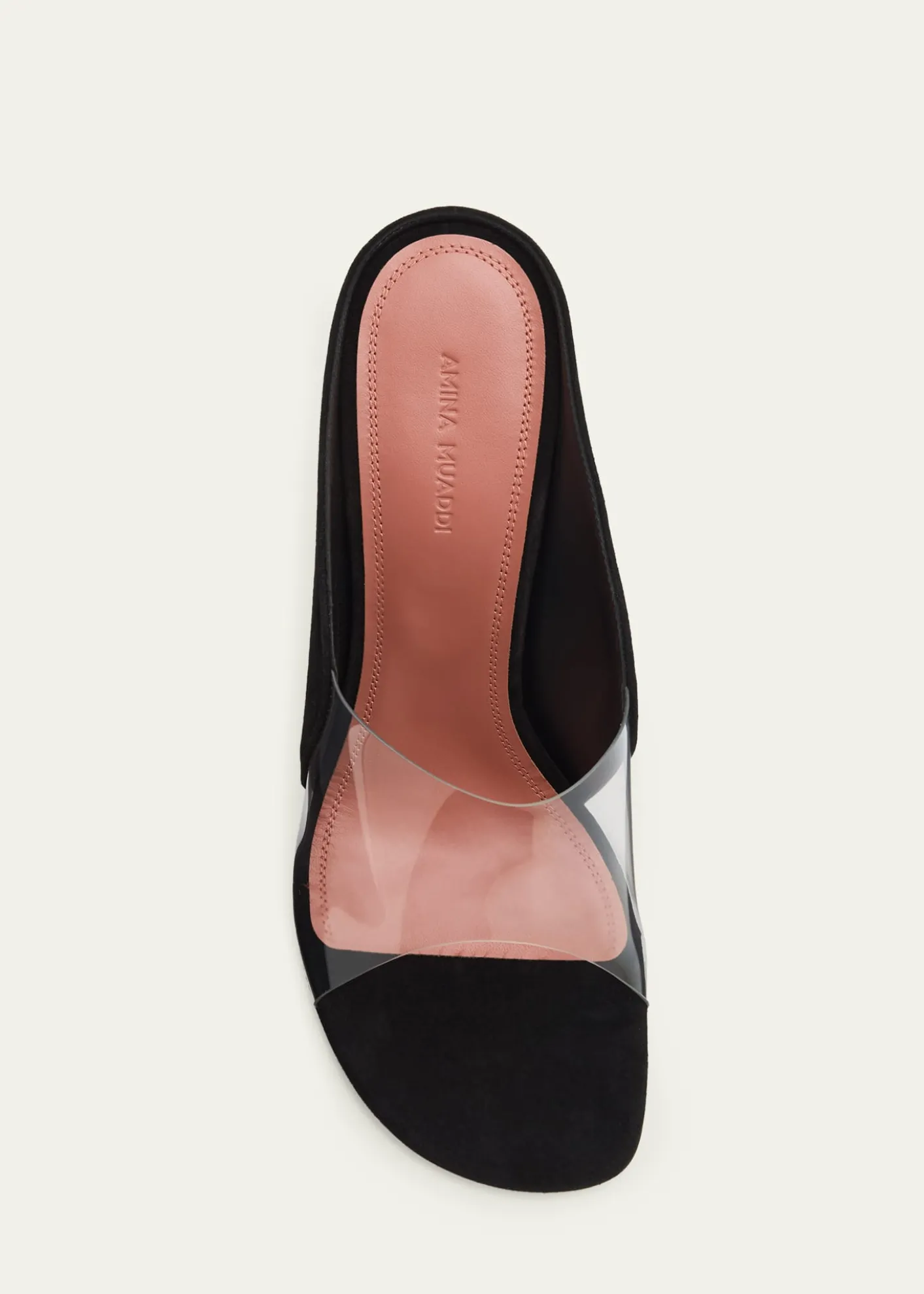 Amina Muaddi90mm Mackenzie Suede and PVC Sandals