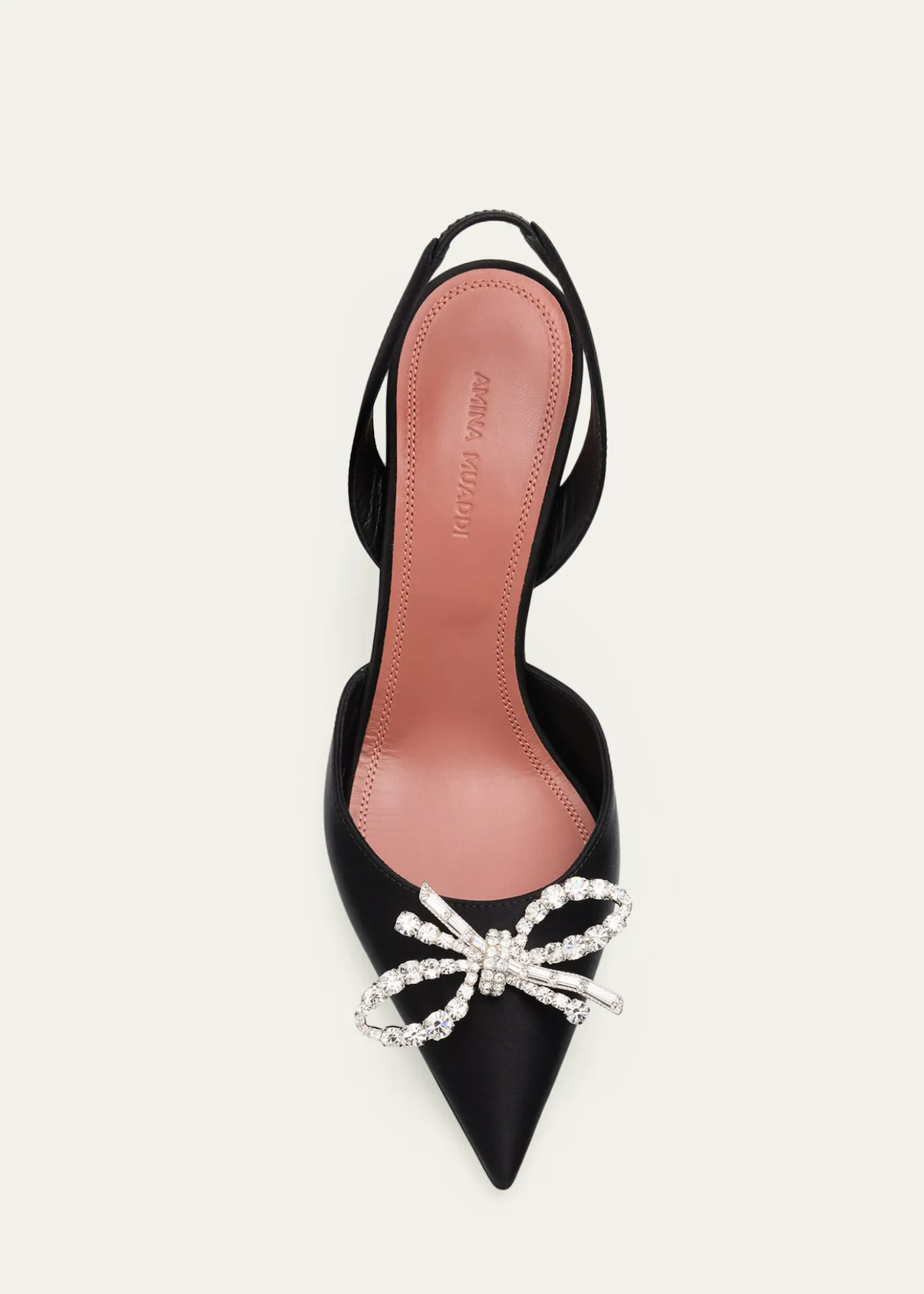 Amina Muaddi70mm Rosie Embellished Satin Slingback Pumps