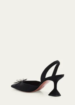 Amina Muaddi70mm Rosie Embellished Satin Slingback Pumps