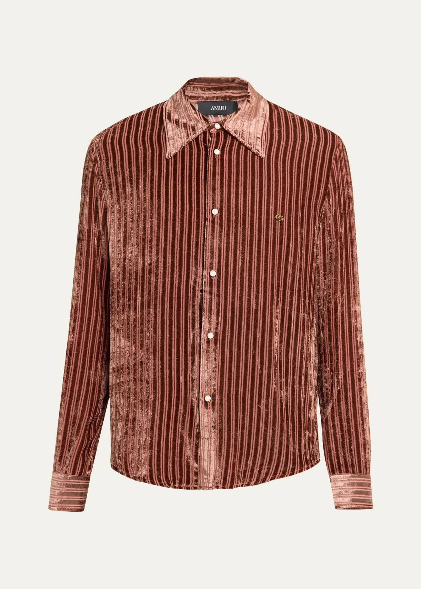 AmiriMen's Velvet Stripe Dress Shirt