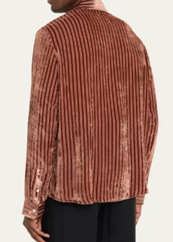 AmiriMen's Velvet Stripe Dress Shirt