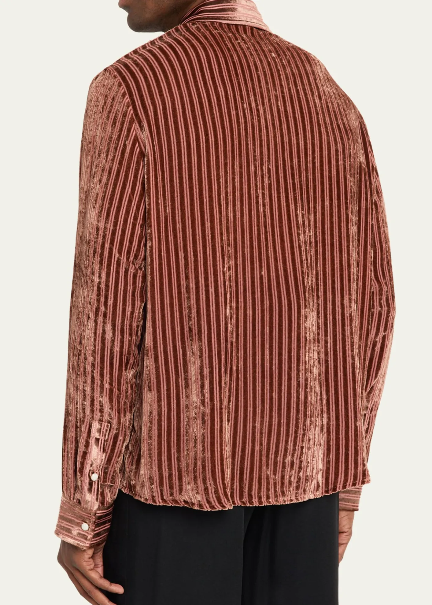 AmiriMen's Velvet Stripe Dress Shirt