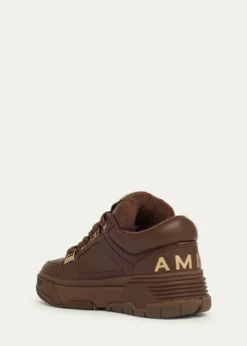 AmiriMen's Chrome MA-1 Leather Low-Top Sneakers