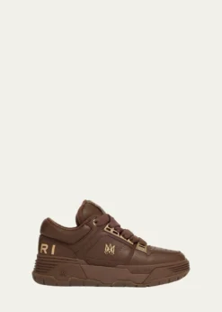 AmiriMen's Chrome MA-1 Leather Low-Top Sneakers