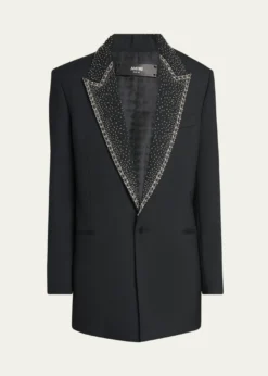 AmiriMen's Sequin Peak Lapel Oversized Blazer