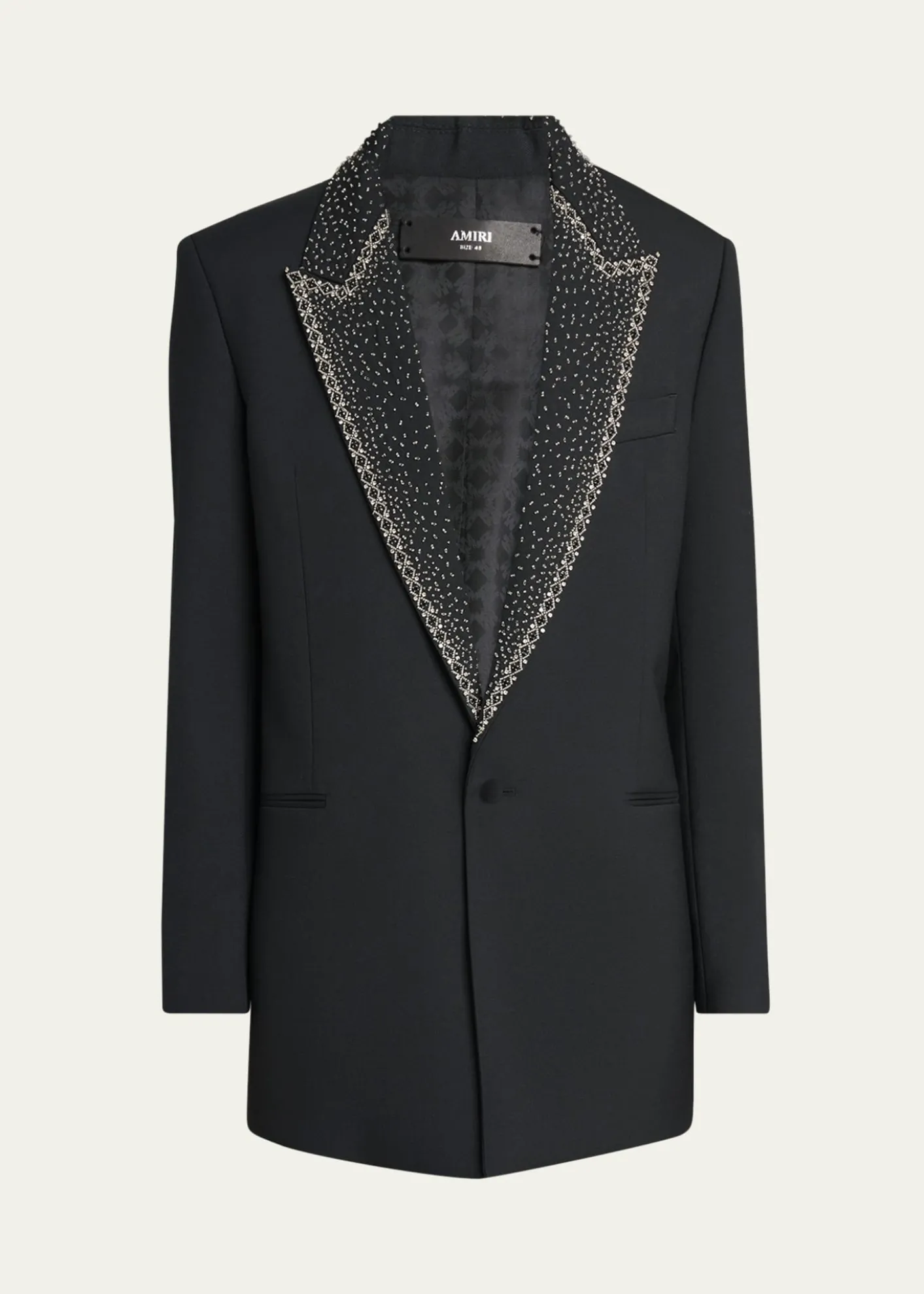 AmiriMen's Sequin Peak Lapel Oversized Blazer