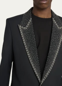 AmiriMen's Sequin Peak Lapel Oversized Blazer
