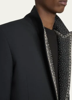 AmiriMen's Sequin Peak Lapel Oversized Blazer