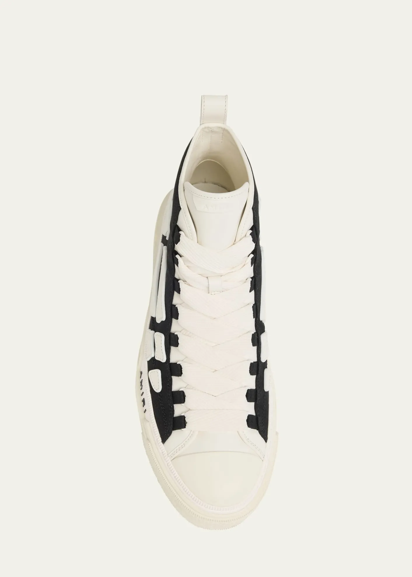 AmiriMen's Skel Court Canvas and Leather High-Top Sneakers