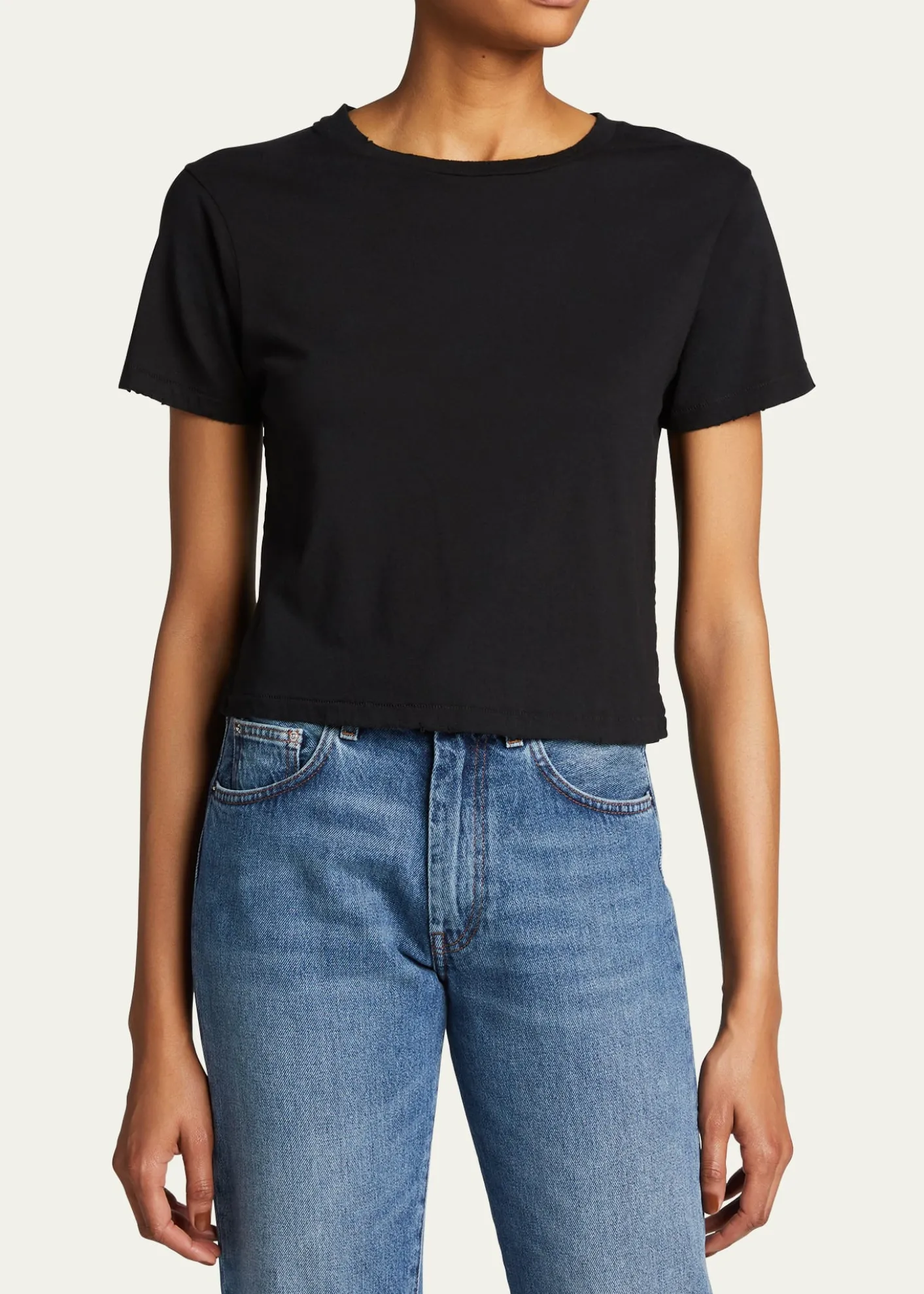AMO DenimBabe Cropped Crewneck Tee