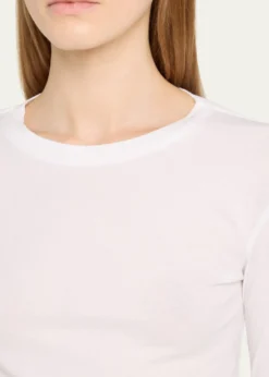 AMO DenimBabe Cropped Long-Sleeve Cotton Tee