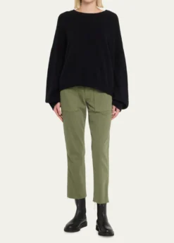 AMO DenimEasy Straight Cropped Army Trousers