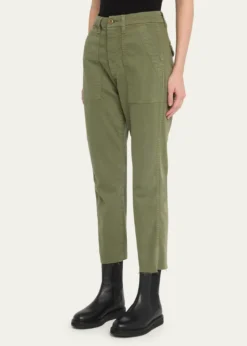 AMO DenimEasy Straight Cropped Army Trousers