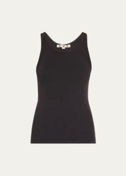 AMO DenimLong Ribbed Cotton Tank Top