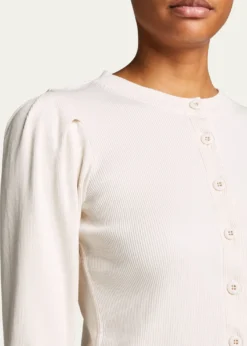 AMO DenimPuff-Sleeve Cardigan