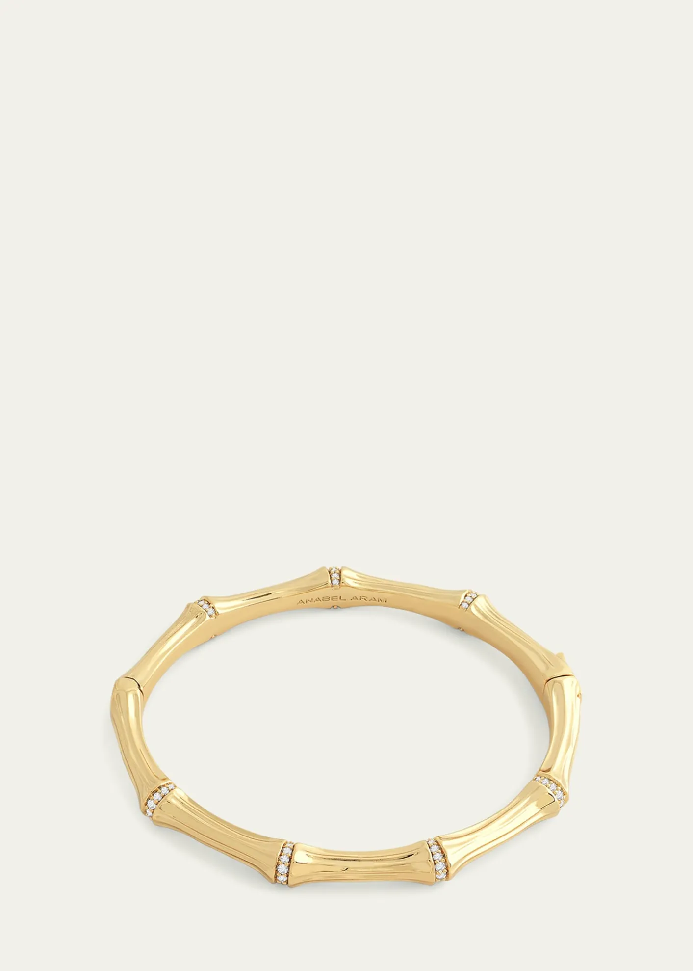 Anabel Aram JewelryCubic Zirconia Bamboo Bangle Bracelet