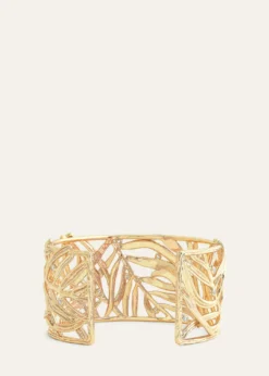 Anabel Aram JewelryCubic Zirconia Palm Leaves Cuff Bracelet