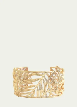 Anabel Aram JewelryCubic Zirconia Palm Leaves Cuff Bracelet