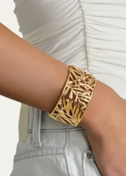 Anabel Aram JewelryCubic Zirconia Palm Leaves Cuff Bracelet