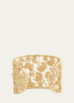 Anabel Aram JewelryCubic Zirconia Butterfly and Flower Cuff Bracelet