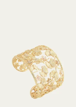 Anabel Aram JewelryCubic Zirconia Butterfly and Flower Cuff Bracelet