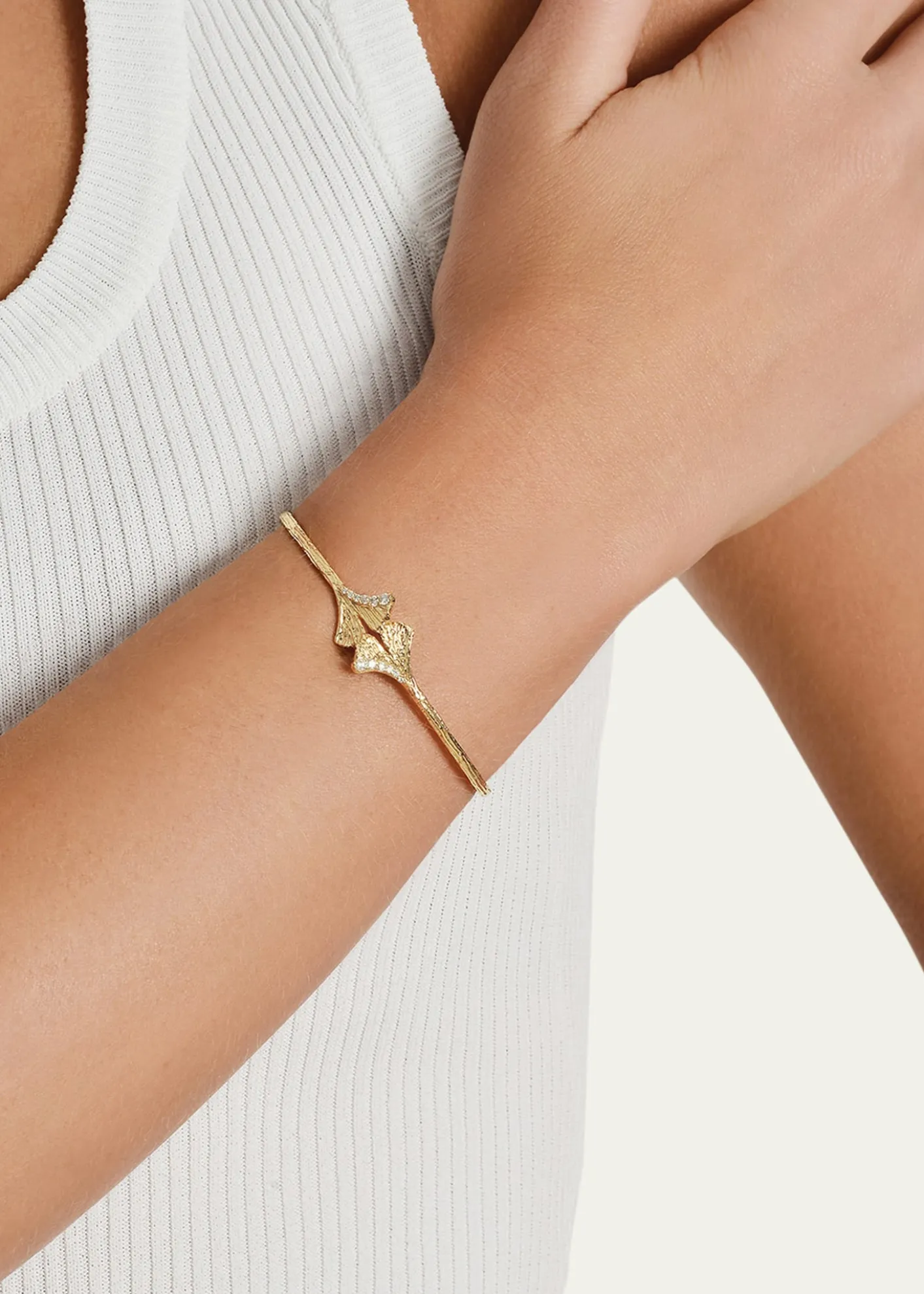 Anabel Aram JewelryGinkgo Leaves Cuff