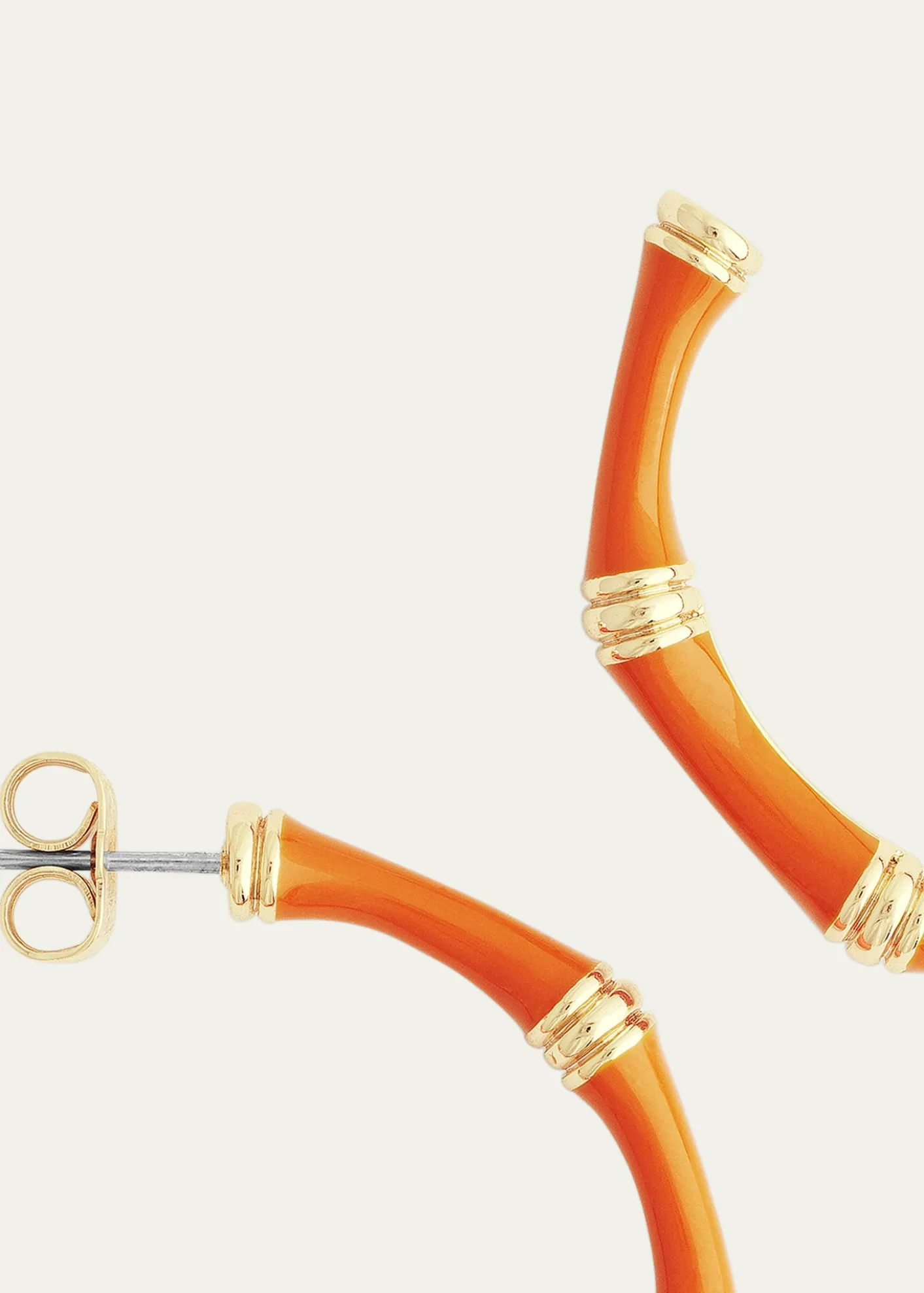 Anabel Aram JewelryBamboo Enameled Hoop Earrings