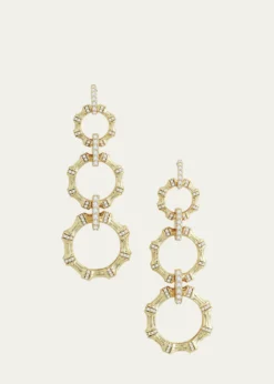 Anabel Aram JewelryBamboo Long Chain Earrings