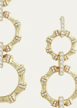 Anabel Aram JewelryBamboo Long Chain Earrings