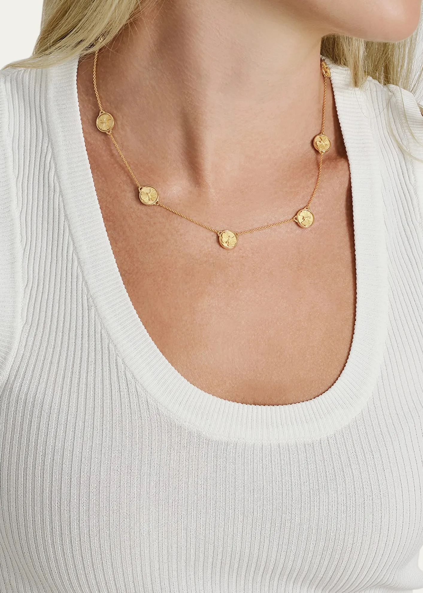 Anabel Aram JewelryButterfly Coin Stationary Necklace