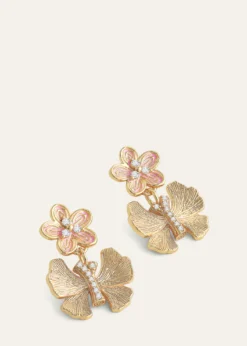 Anabel Aram JewelryCubic Zirconia Butterfly and Flower Earrings