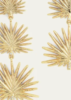 Anabel Aram JewelryCubic Zirconia Palm Leaves Earrings