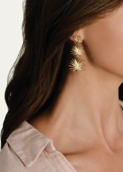 Anabel Aram JewelryCubic Zirconia Palm Leaves Earrings