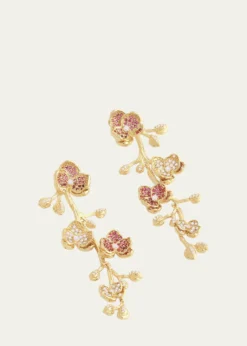 Anabel Aram JewelryCubic Zirconia Orchid Dangle Earrings