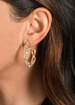 Anabel Aram JewelryEnchanted Forest Chain Hoop Earrings