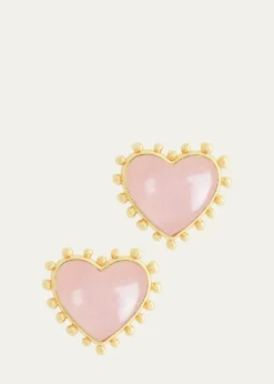 Anabel Aram JewelryHeart Stone Stud Earrings