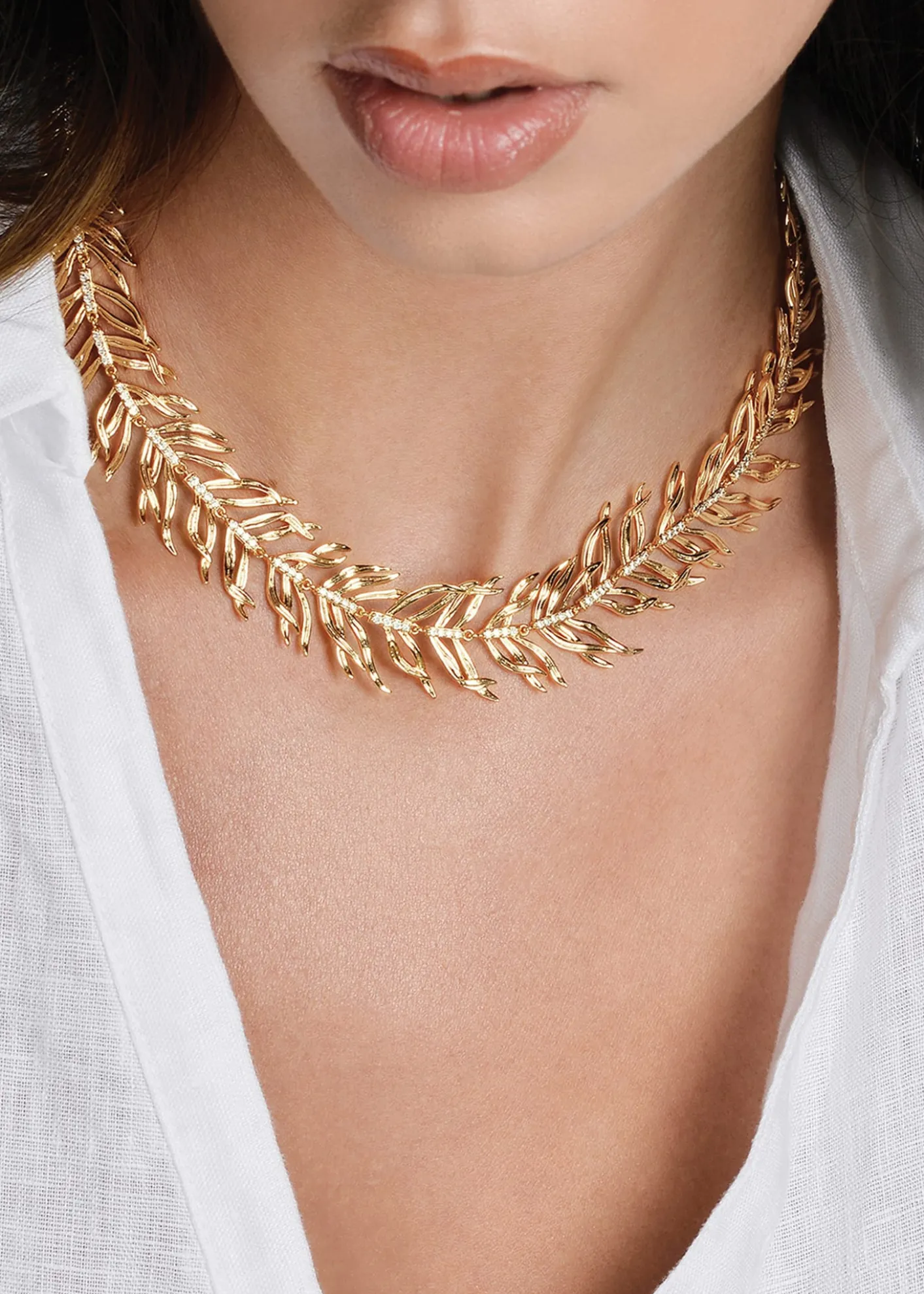 Anabel Aram JewelryPalm Leaves Necklace