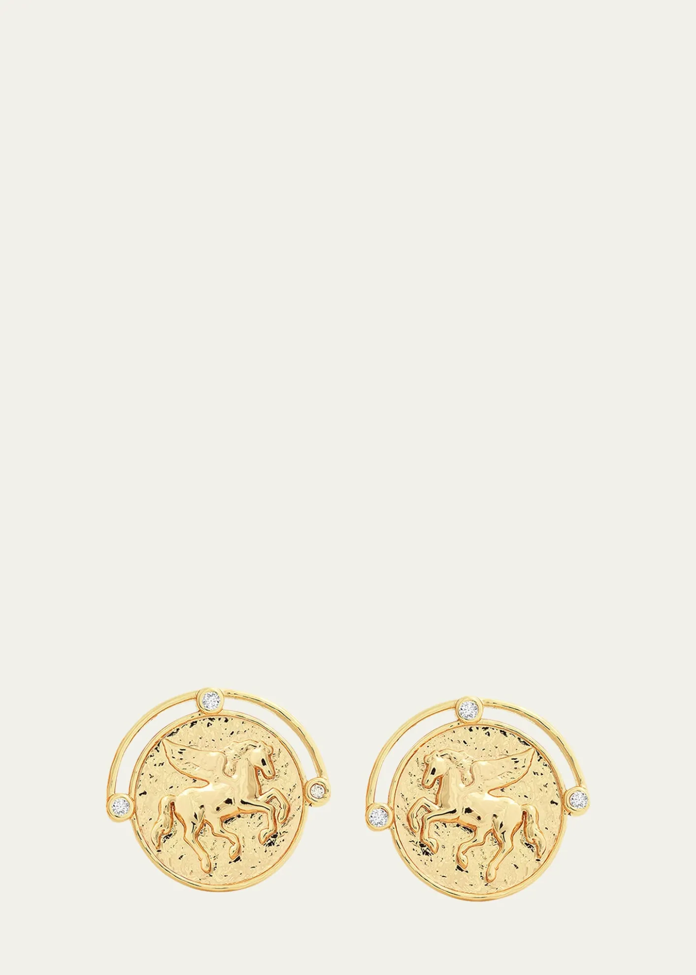 Anabel Aram JewelryPegasus Coin Stud Earrings