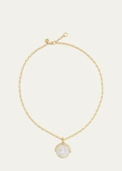 Anabel Aram JewelryPegasus Mother-of-Pearl Coin Pendant Necklace