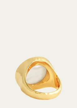 Anabel Aram JewelryPegasus Mother-of-Pearl Coin Signet Ring
